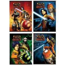 Zeszyt z okładką laminowaną linia podwójna dwukolorowa A5 16 kartek Star Wars Rebels